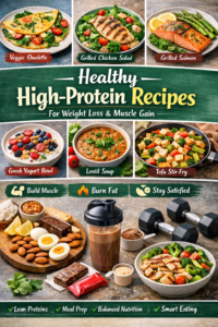 Healthy High-Protein Recipes for Weight Loss and Muscle Gain